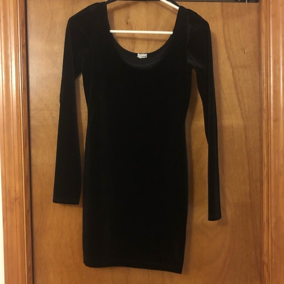 Velvet Long Sleeve Cocktail Dress - Picture 1 of 3
